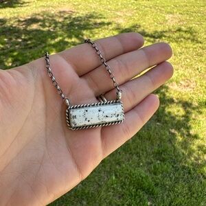 White Buffalo Native Sterling Necklace